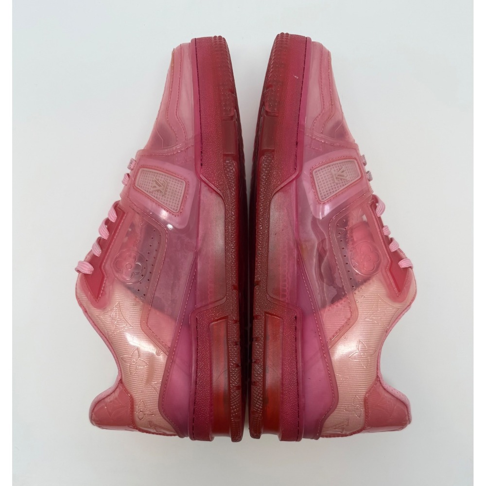 Louis Vuitton Clear Fluorescent Pink Trainer Size 8 US 7 LV - Picture 4 of 9